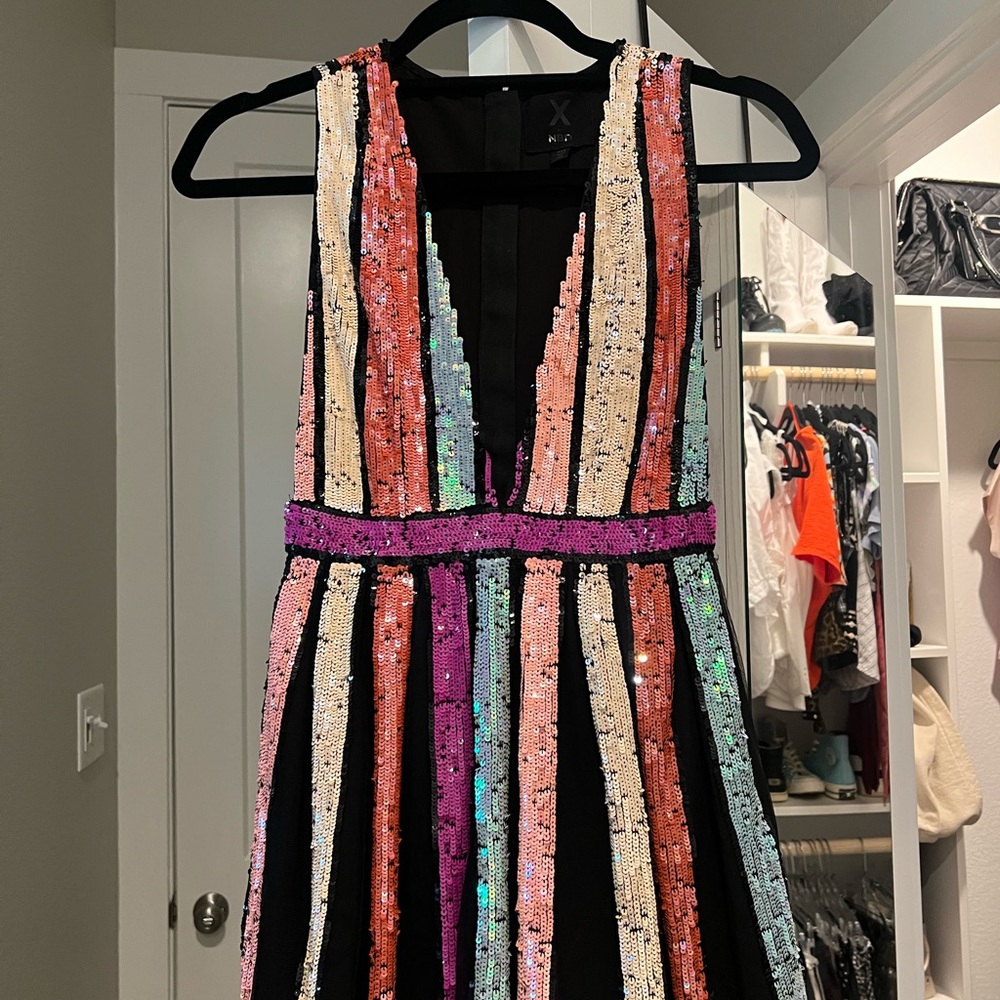 X by NBD mini colorful sequin YAYA dress!